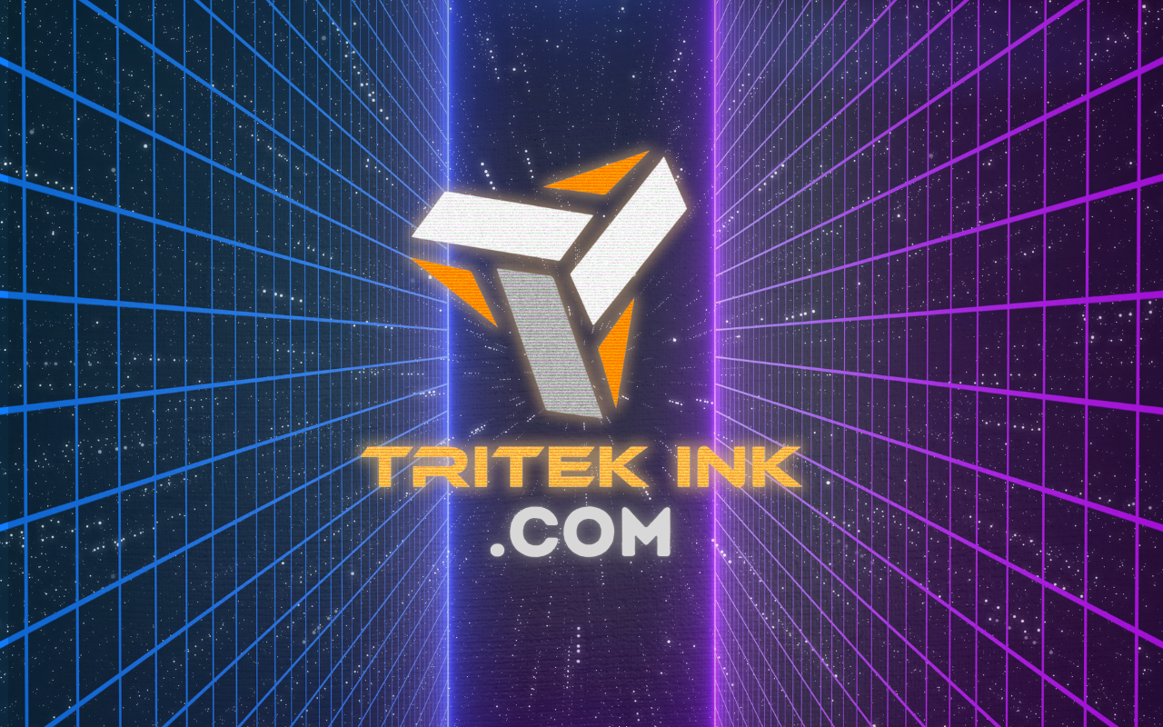 Gambar tampilan homepage website resmi Tritek Ink yang menyediakan layanan servis printer, komputer, dan laptop di Karawang